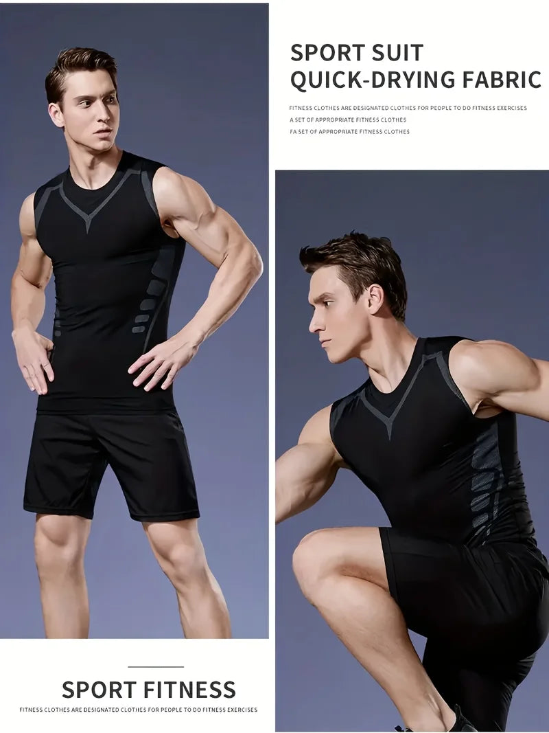 Men Sleeveless Quick Dry Compression Tank Top