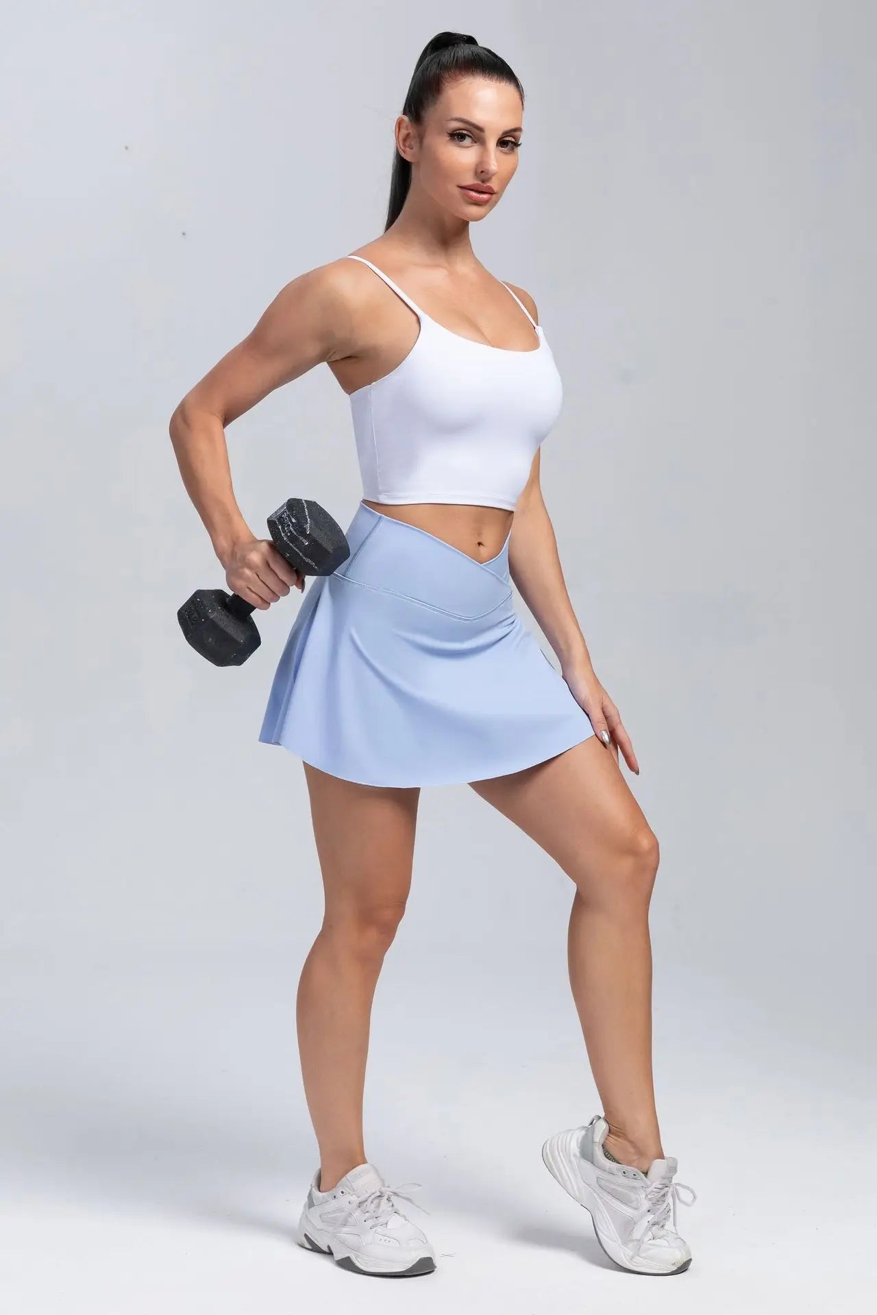 Women Tennis Skirts With Shorts High Waist Inner Pocket