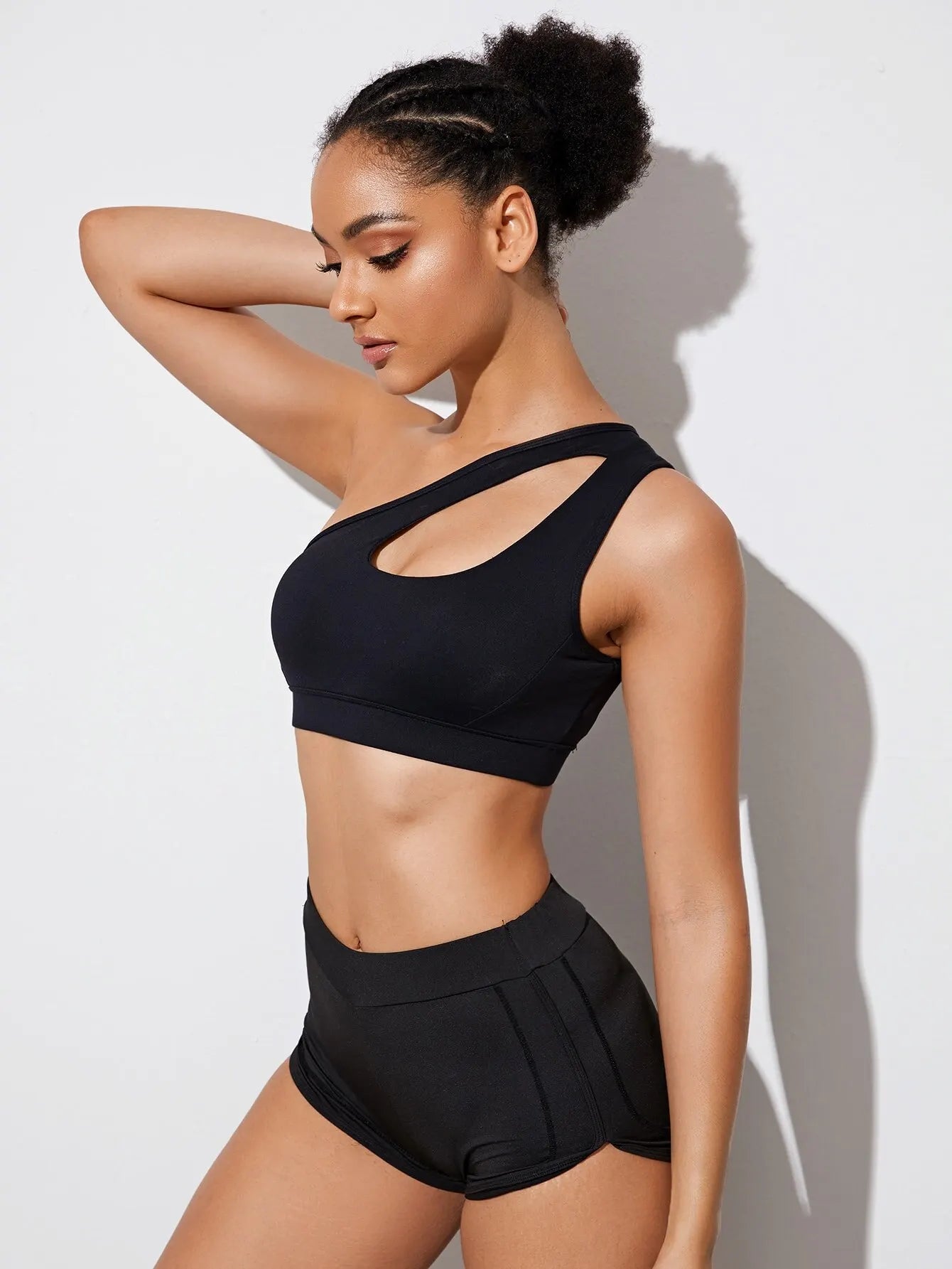 Women Sports Bra - Push Up Fitness Bras One Shoulder