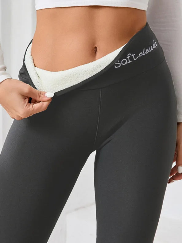 Women Plush Lined Thermal Leggings