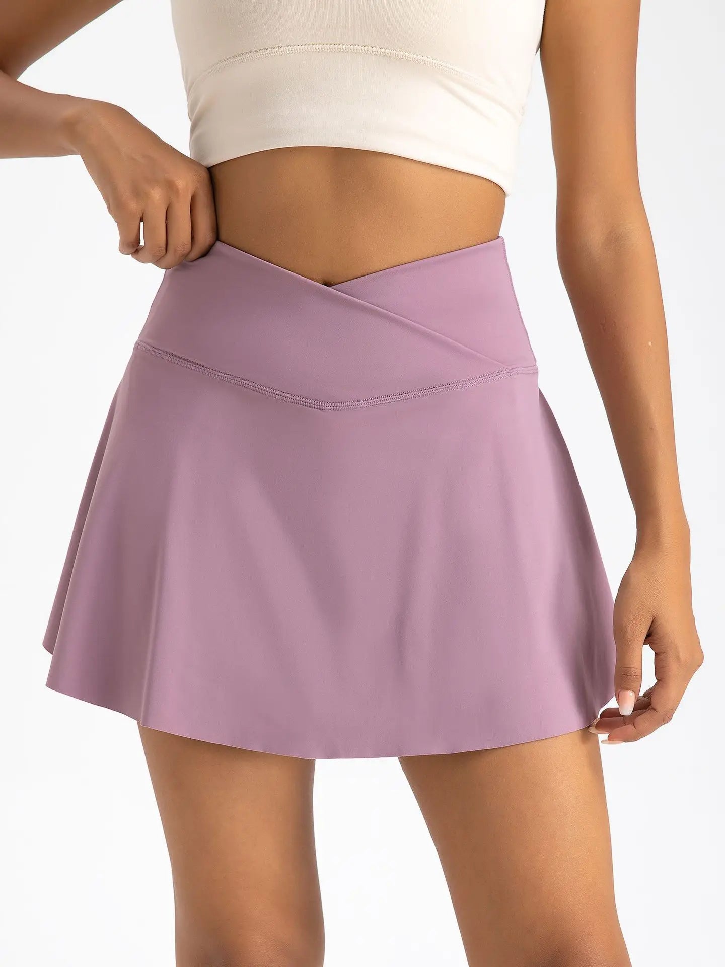 Women Tennis Skirts With Shorts High Waist Inner Pocket