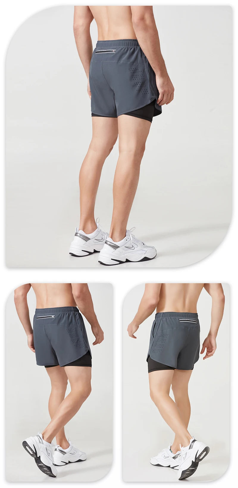 Men Sportswear Double-deck Training Short