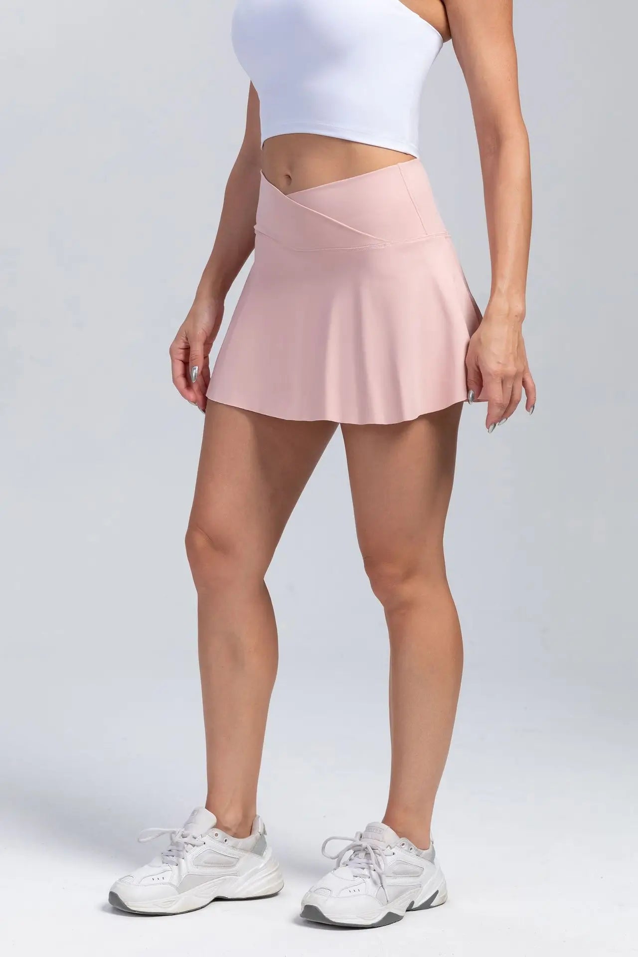 Women Tennis Skirts With Shorts High Waist Inner Pocket