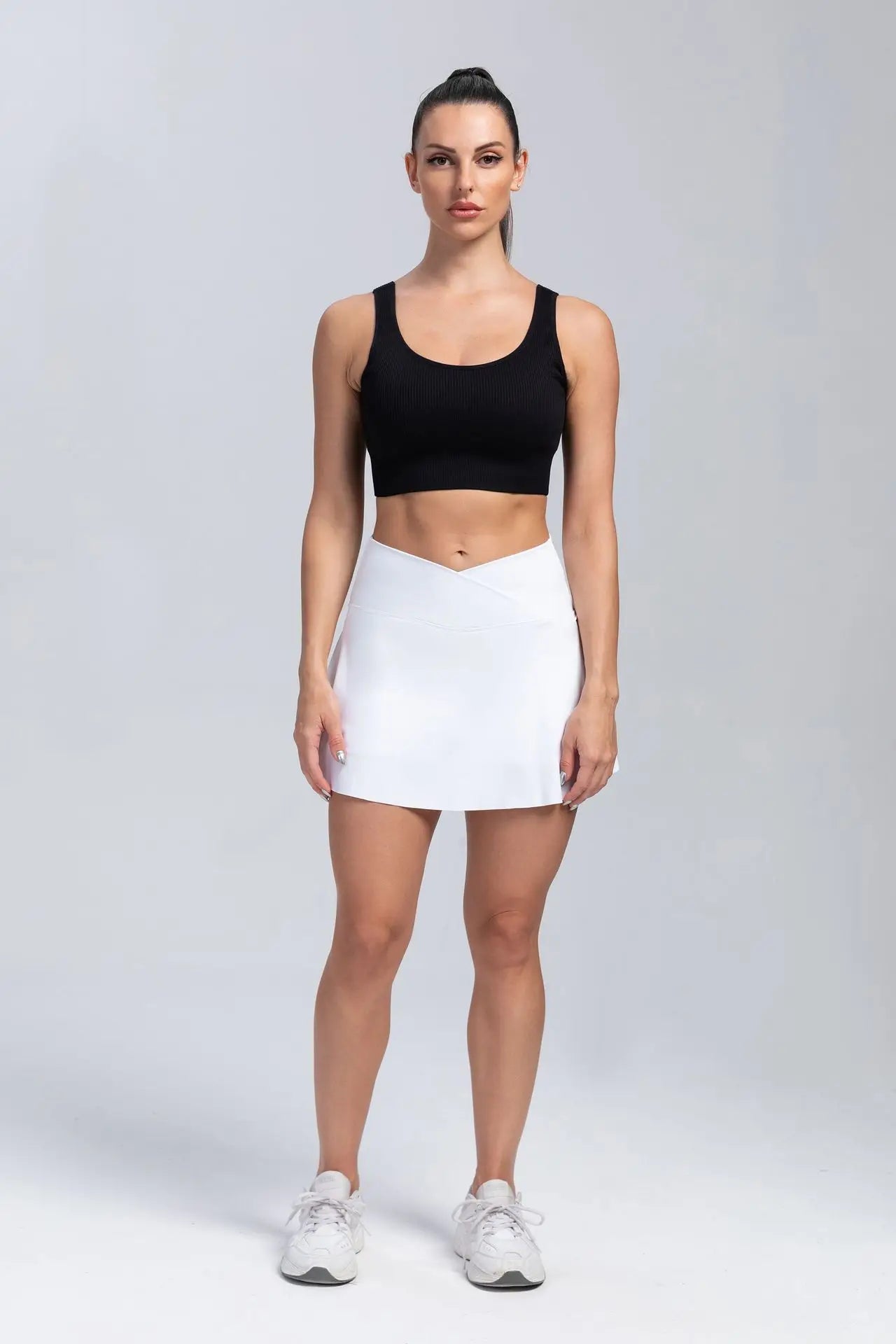 Women Tennis Skirts With Shorts High Waist Inner Pocket