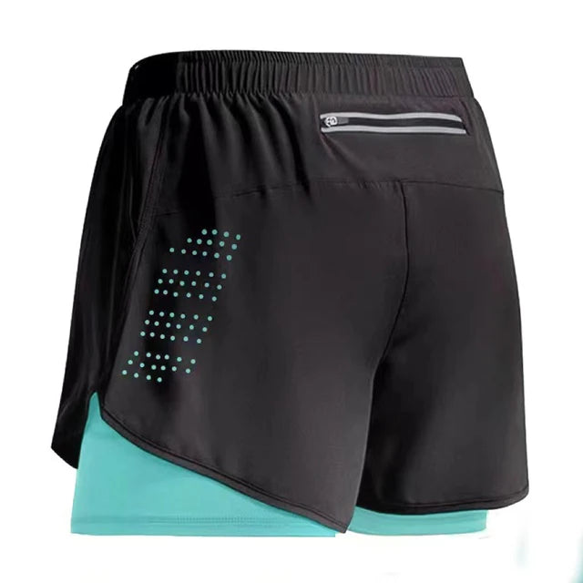 Men Sportswear Double-deck Training Short