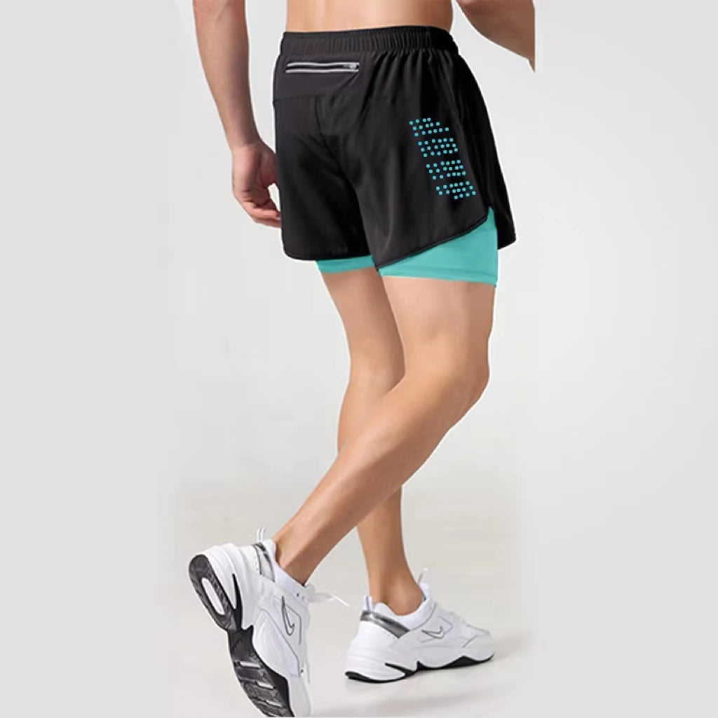 Men Sportswear Double-deck Training Short