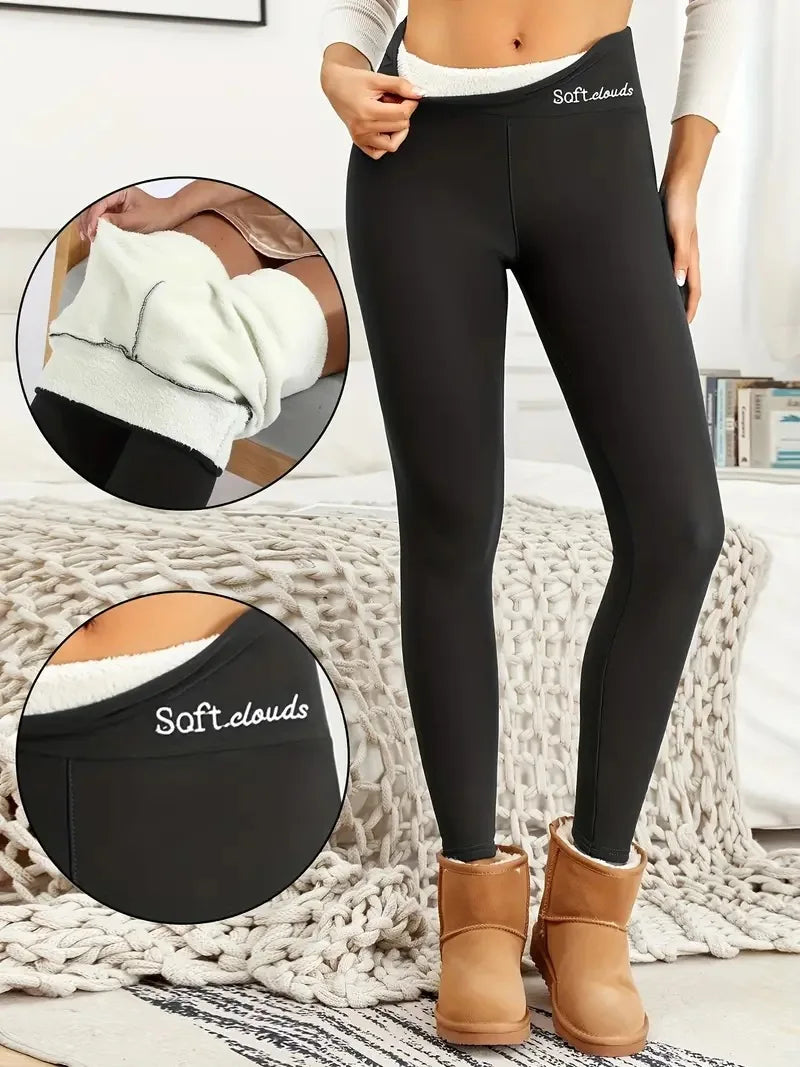 Women Plush Lined Thermal Leggings