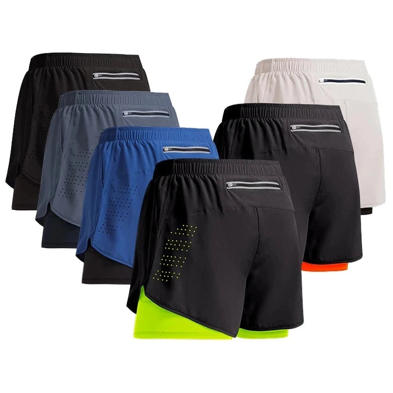 Men Sportswear Double-deck Training Short