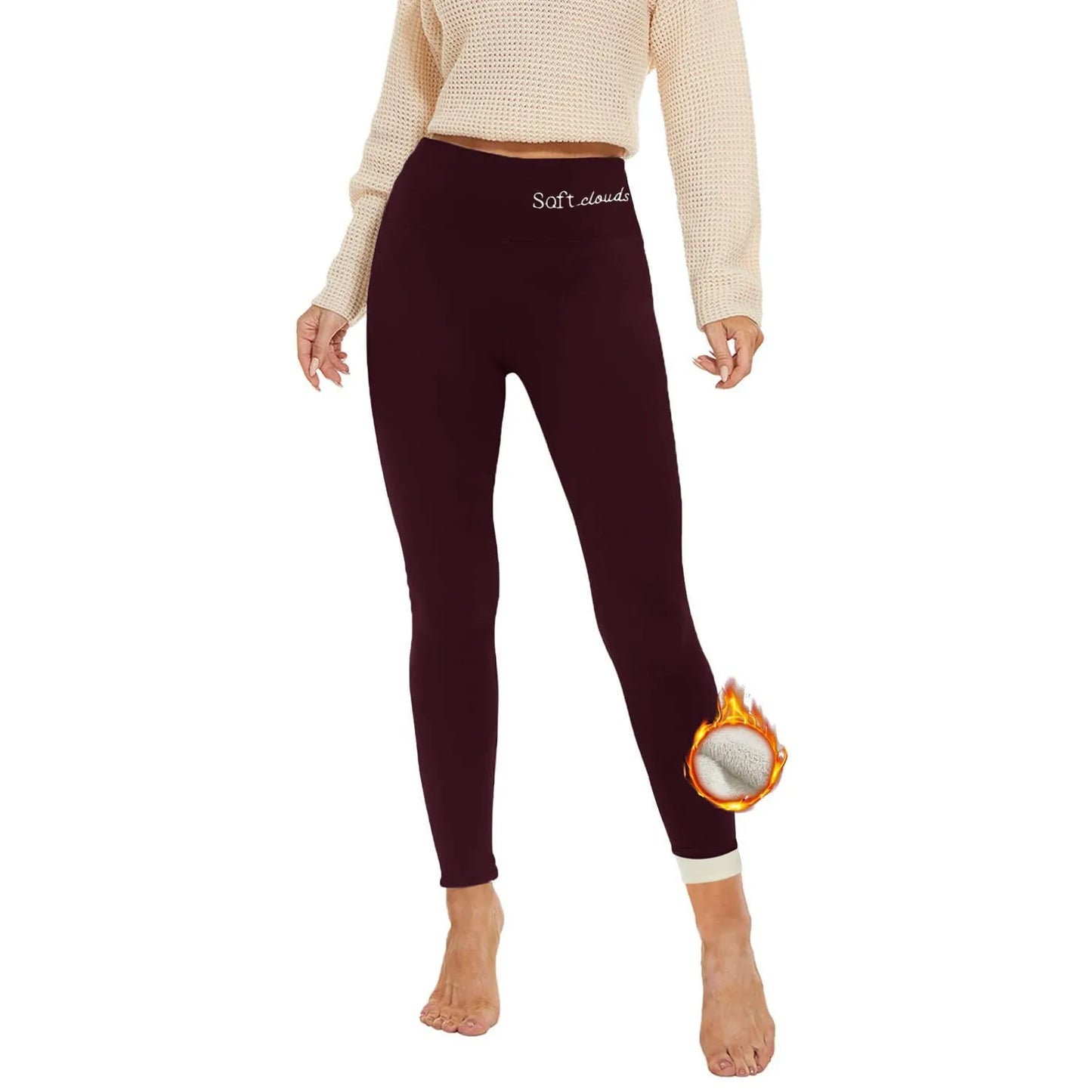 Women Plush Lined Thermal Leggings