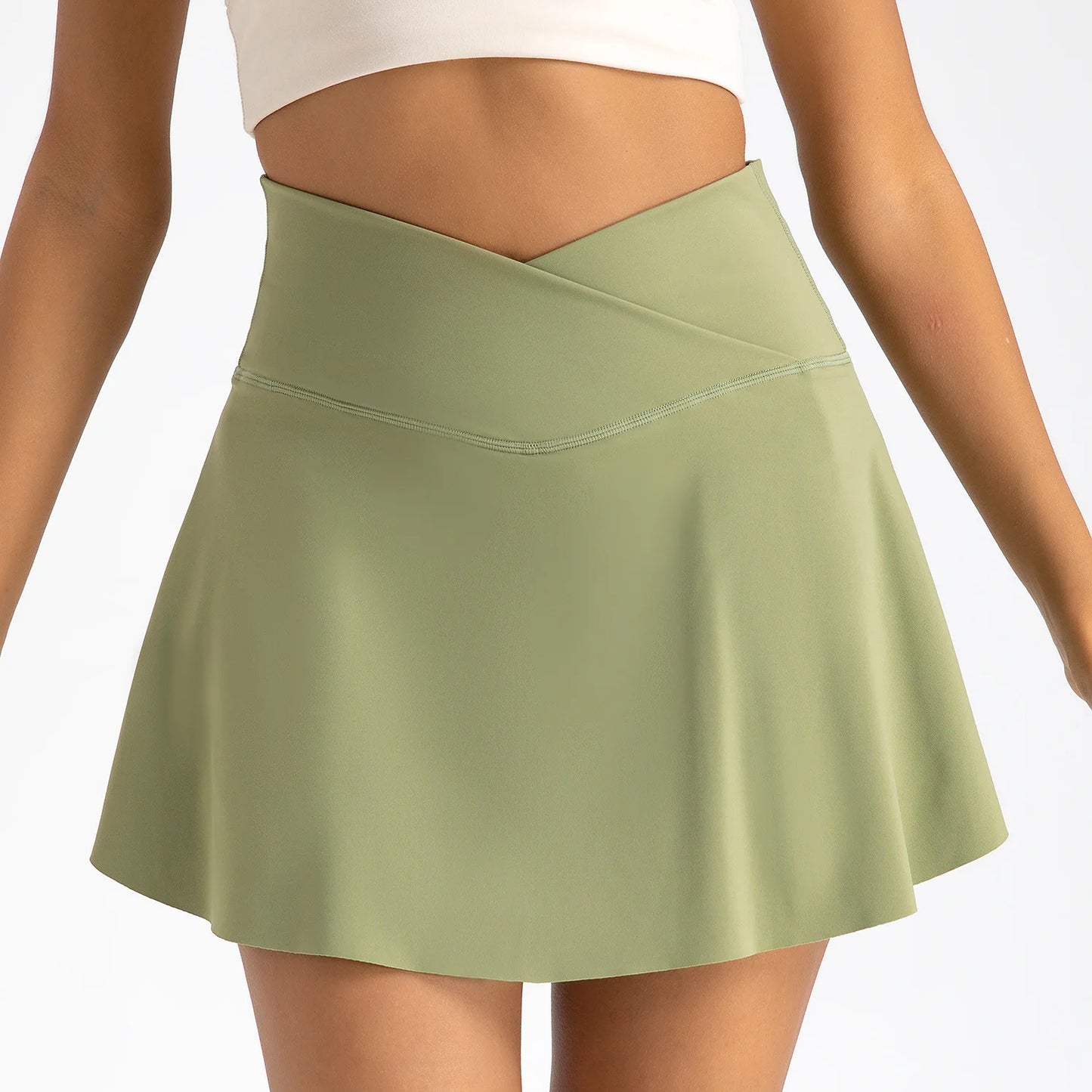 Women Tennis Skirts With Shorts High Waist Inner Pocket