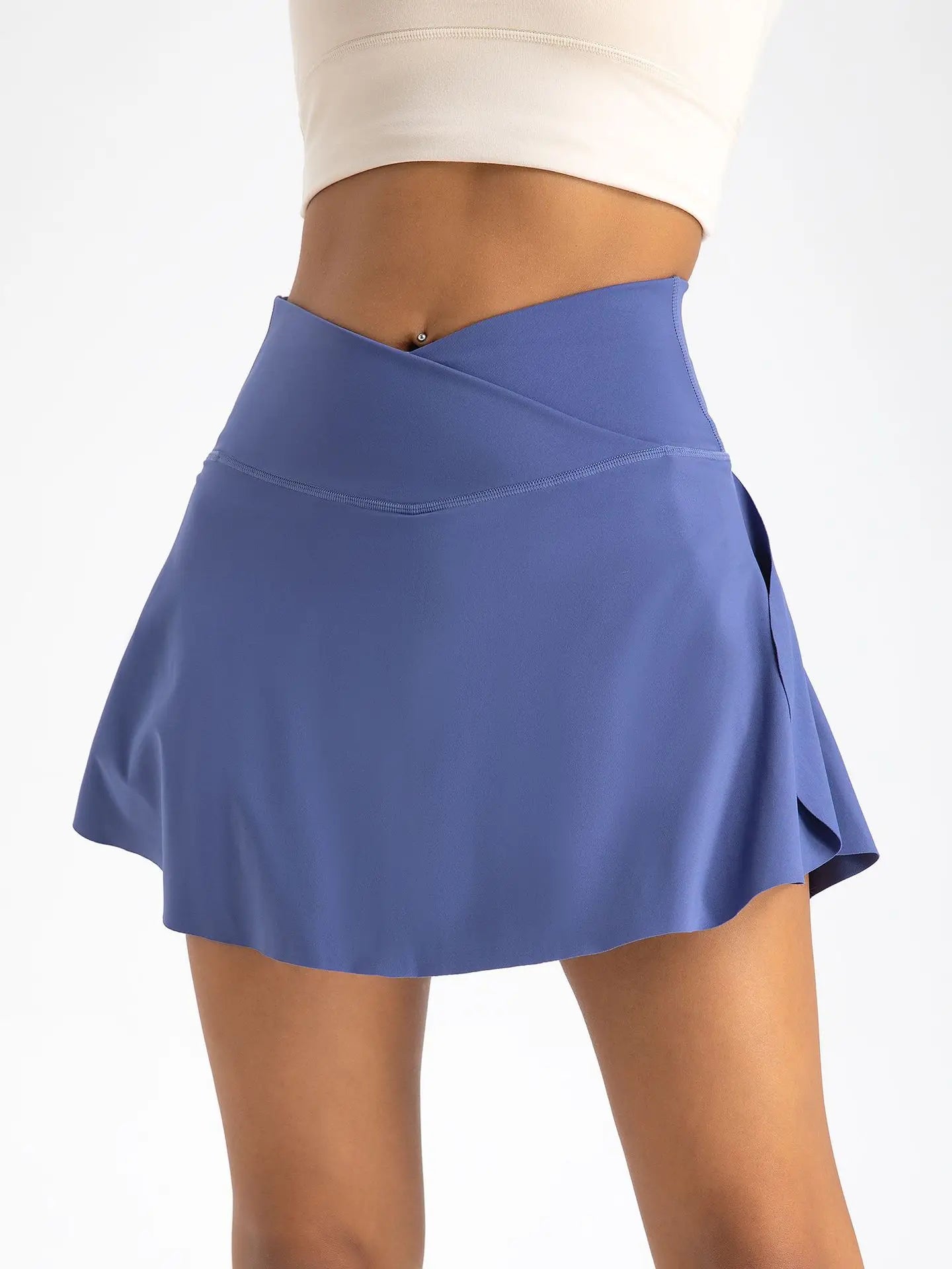 Women Tennis Skirts With Shorts High Waist Inner Pocket