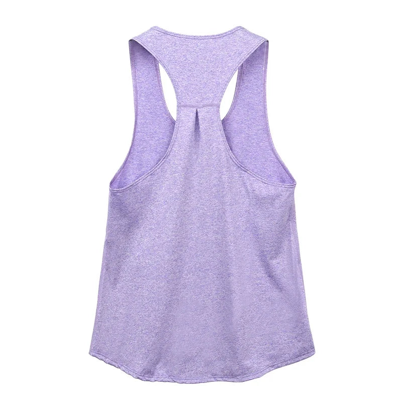 Women Sleeveless Racerback Yoga Tank Top