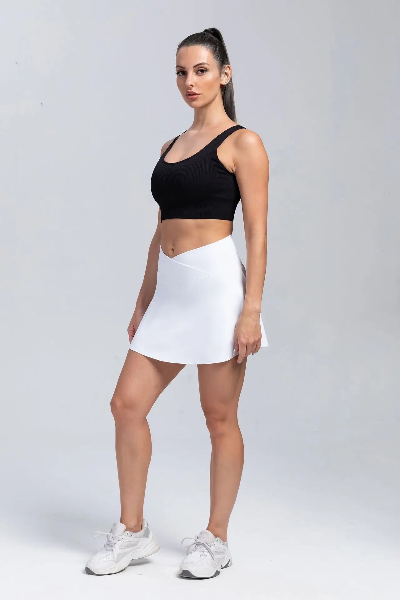 Women Tennis Skirts With Shorts High Waist Inner Pocket